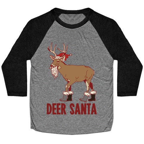 Deer Santa Baseball Tee