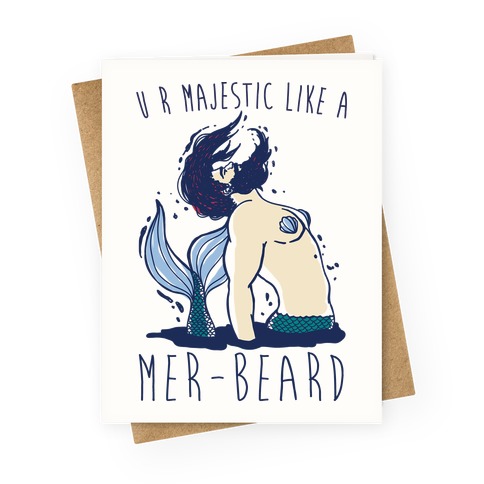 Majestic Mer-Beard Greeting Card