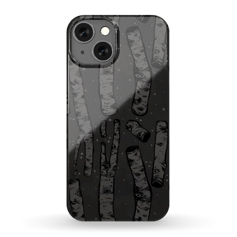 Birch Trees in the Darkness Phone Case