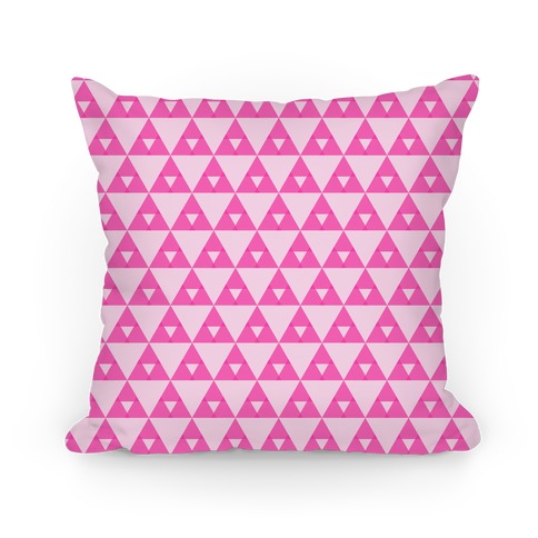 Pink Triangles Pattern Pillow