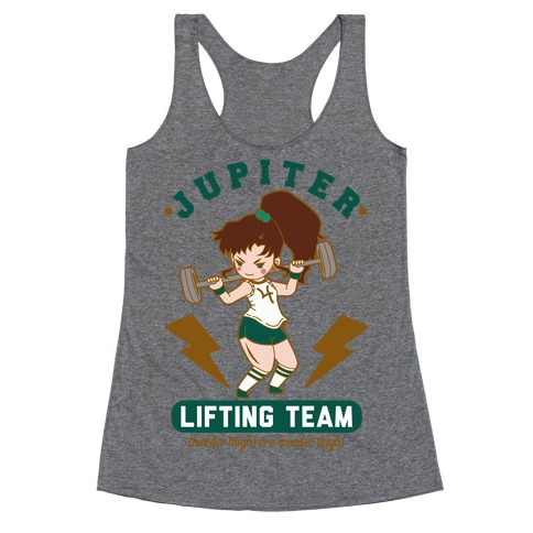 Jupiter Lifting Team Workout Parody Racerback Tank Top