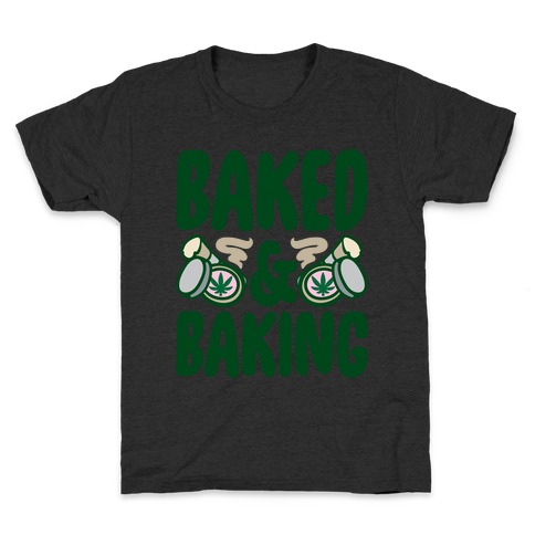Baked & Baking White Print Kids T-Shirt