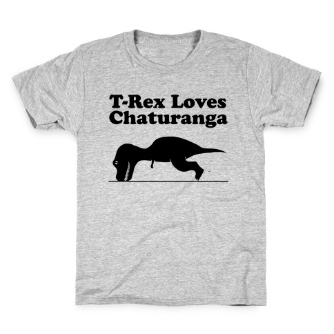 T-Rex Loves Chaturanga Kids T-Shirt