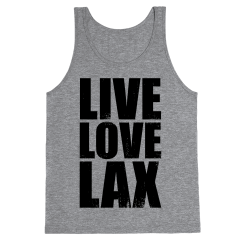 Live Love Lax Tank Tank Tops HUMAN   3480bc Heathered Gray Bc Z1 T Live Love Lax Tank 