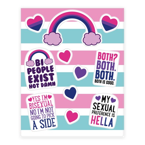 Bisexual Pride Sticker and Decal Sheets | LookHUMAN