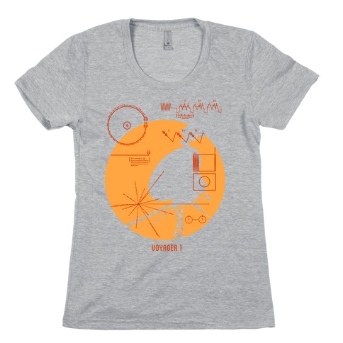 Retro Voyager 1 Golden Record Womens T-Shirt