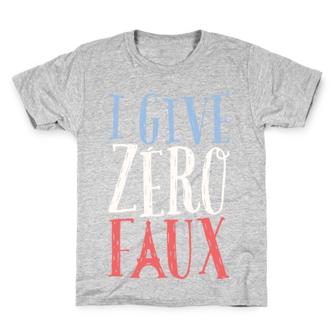 I Give Zero Faux Kids T-Shirt