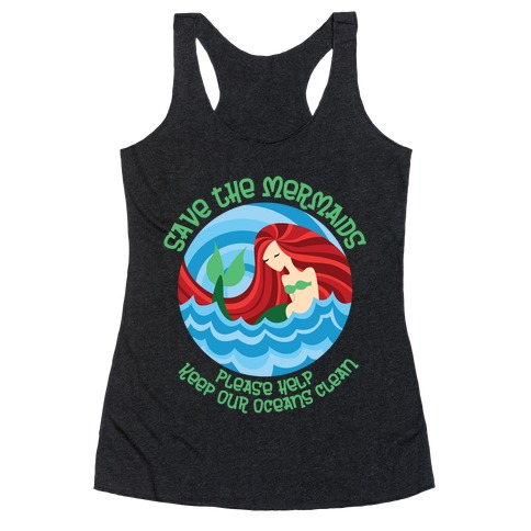 Save The Mermaids Racerback Tank Top