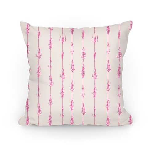 Feathery Vagina Pattern Pillow