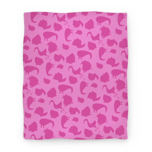 Birdie Pattern Blanket (Pink) Blanket