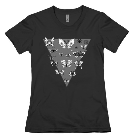 Moth Triangle Womens T-Shirt