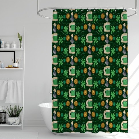 St. Patdicks Day Pattern NSFW Shower Curtain