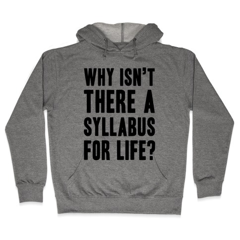 Why Isn't There A Syllabus For Life Hooded Sweatshirt