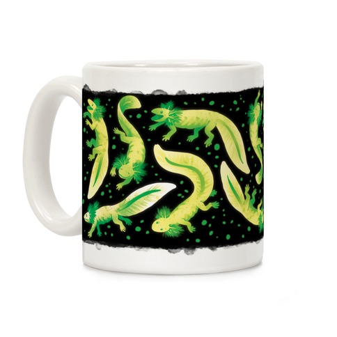 Green Fluorescent Axolotls Coffee Mug