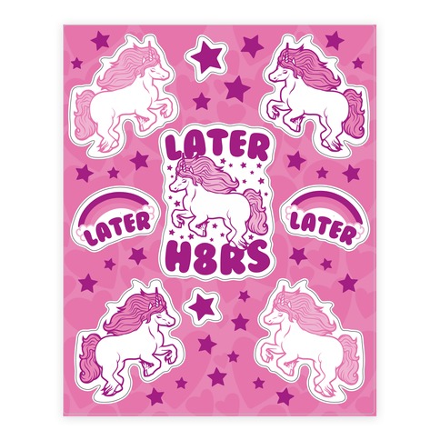 Later Haters Stickers and Decal Sheet