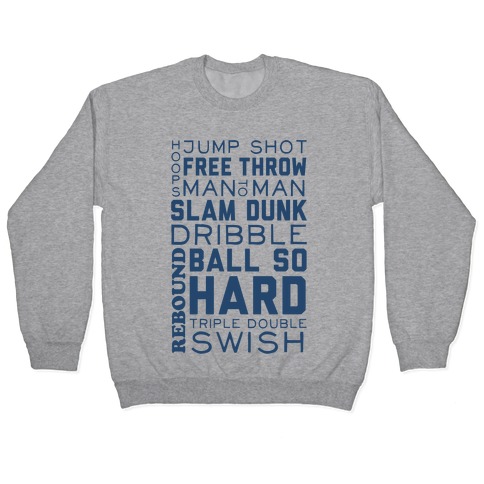 Basketball Typographic (Blue) Pullover