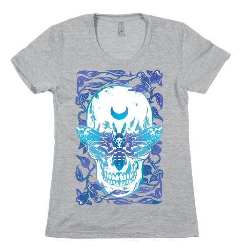 Skull Moth Womens T-Shirt