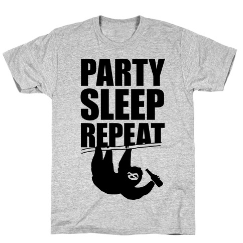 Party Sleep Repeat Sloth T-Shirt