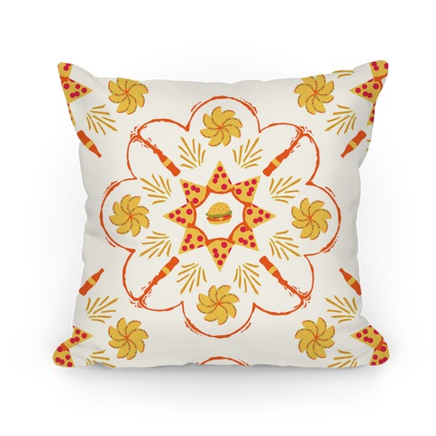 Floral Food Pattern Pillow