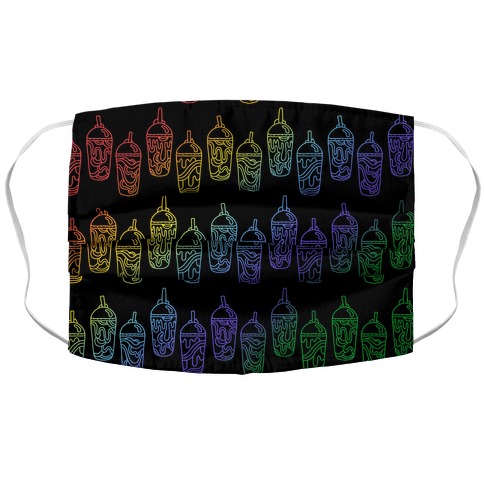 Rainbow Slushie Pattern Accordion Face Mask