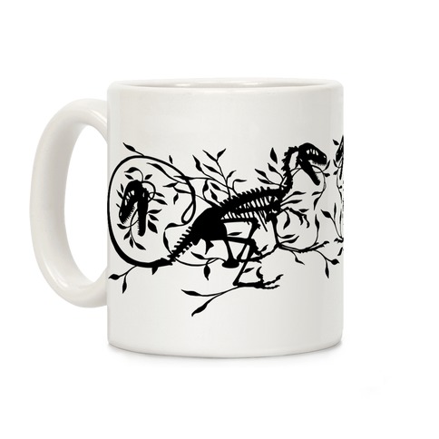 Floral Dinosaur Coffee Mug