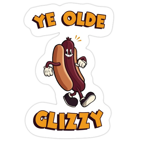 Cute funny hot dog Weiner cartoon - Hot Dog - Sticker