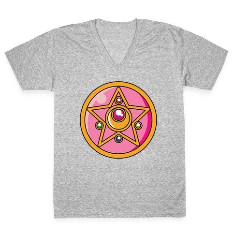 Sailor Moon Crystal Star Brooch V-Neck Tee Shirt