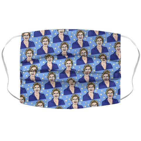 Elizabeth Warren Pattern Accordion Face Mask