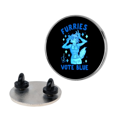Furries Vote Blue Pin
