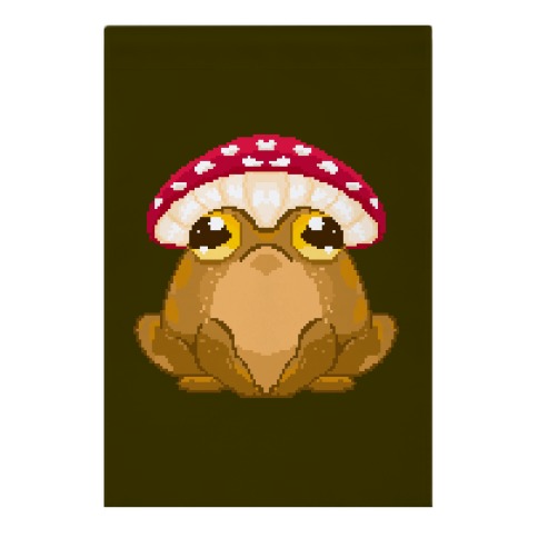 Pixelated Toad in Mushroom Hat Garden Flag