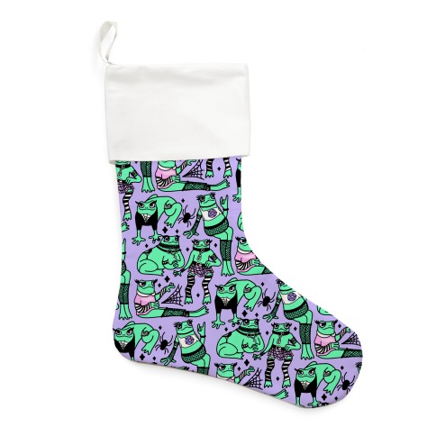 Goth Frogs Pattern Stocking