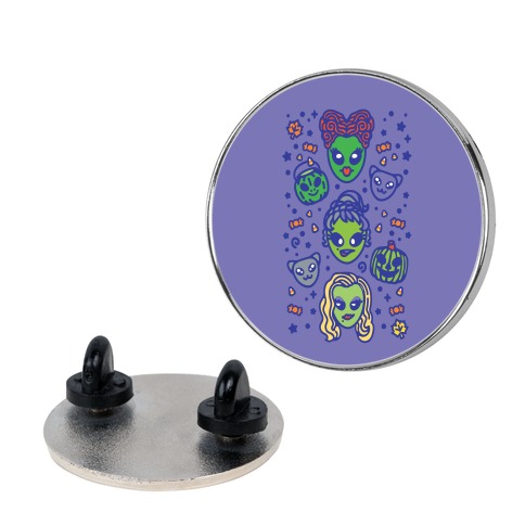 Witch Alien Sisters Parody Pin