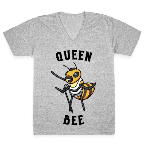 Freddy Mercury Queen Bee V-Neck Tee Shirt