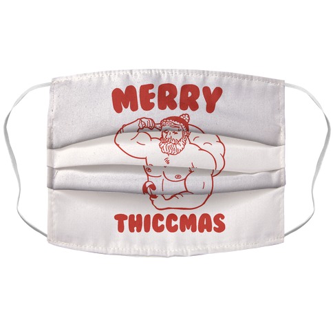 Merry Thiccmas Parody Accordion Face Mask