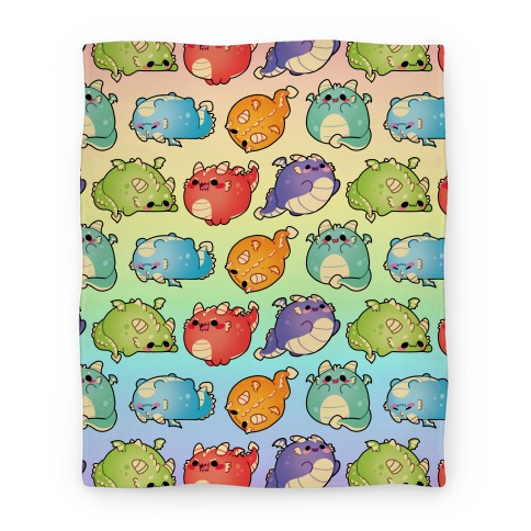 Kawaii Dragons Pattern Blanket