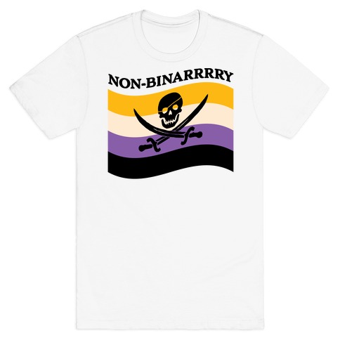 Non-binarrrry Pirate Flag T-Shirt