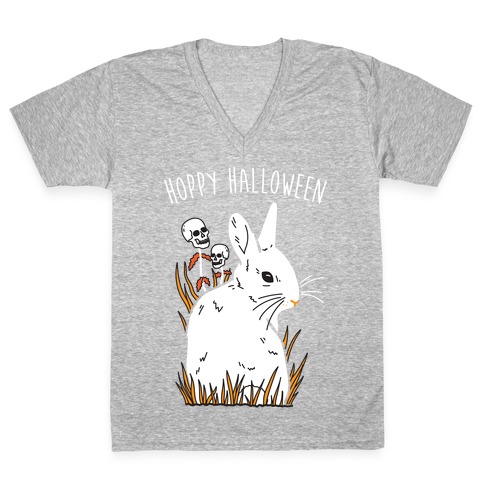 Hoppy Halloween V-Neck Tee Shirt