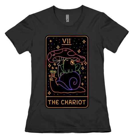 The Chariot Frog On a Snail Tarot Womens T-Shirt