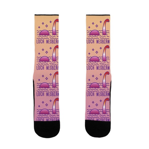 Loch Nesbian Lesbian Nessie Sock
