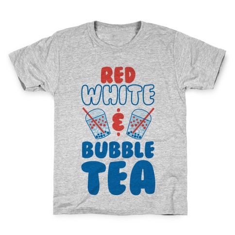 Red, White and Bubble Tea Kids T-Shirt