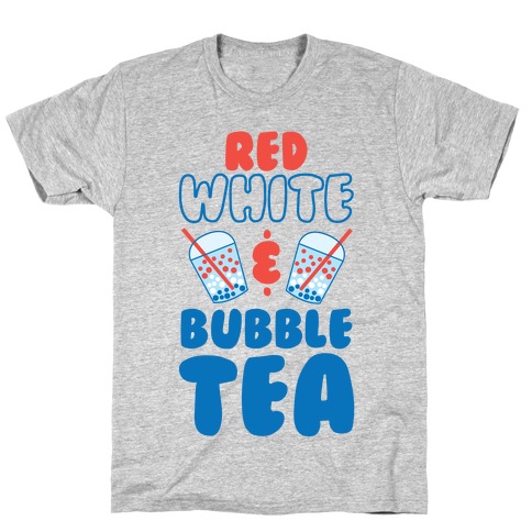 Red, White and Bubble Tea T-Shirt
