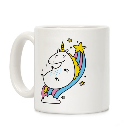 Unicorn On Rainbow Coffee Mug