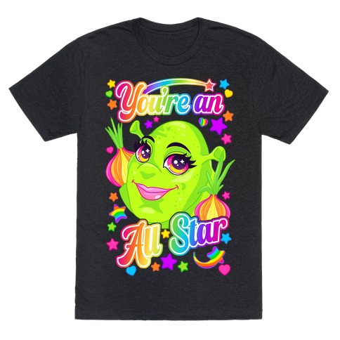 90s Neon Rainbow Shrek T-Shirt
