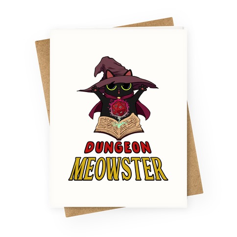 Dungeon Meowster Greeting Card