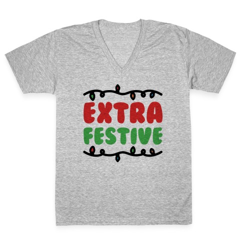 Extra Festive V-Neck Tee Shirt
