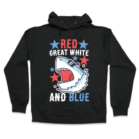 Red, Great White and Blue Hooded Sweatshirt