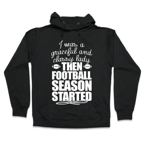 Football Lady Hooded Sweatshirt