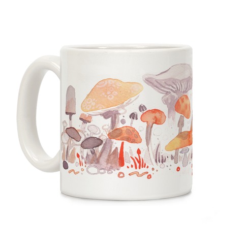 Mushroom Garden Pattern Coffee Mug