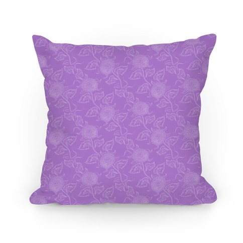 Simple Purple Floral Pattern Pillow