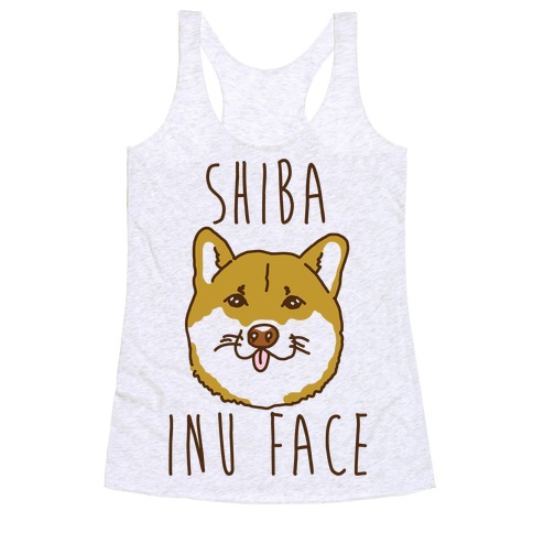 Shiba Inu Face Racerback Tank Top